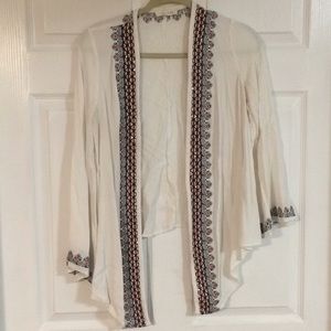 White with Gold and Pink Appliqué